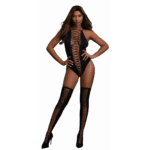 Body e calze Diamond neri - immagine 2