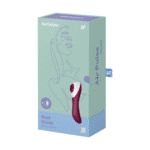 Vibratore a pressione dell’aria Satisfyer, vibratore per il punto G, Dual Crush, vibratore doppio inseribile a pressione dell’aria, rosso vino Satisfyer
