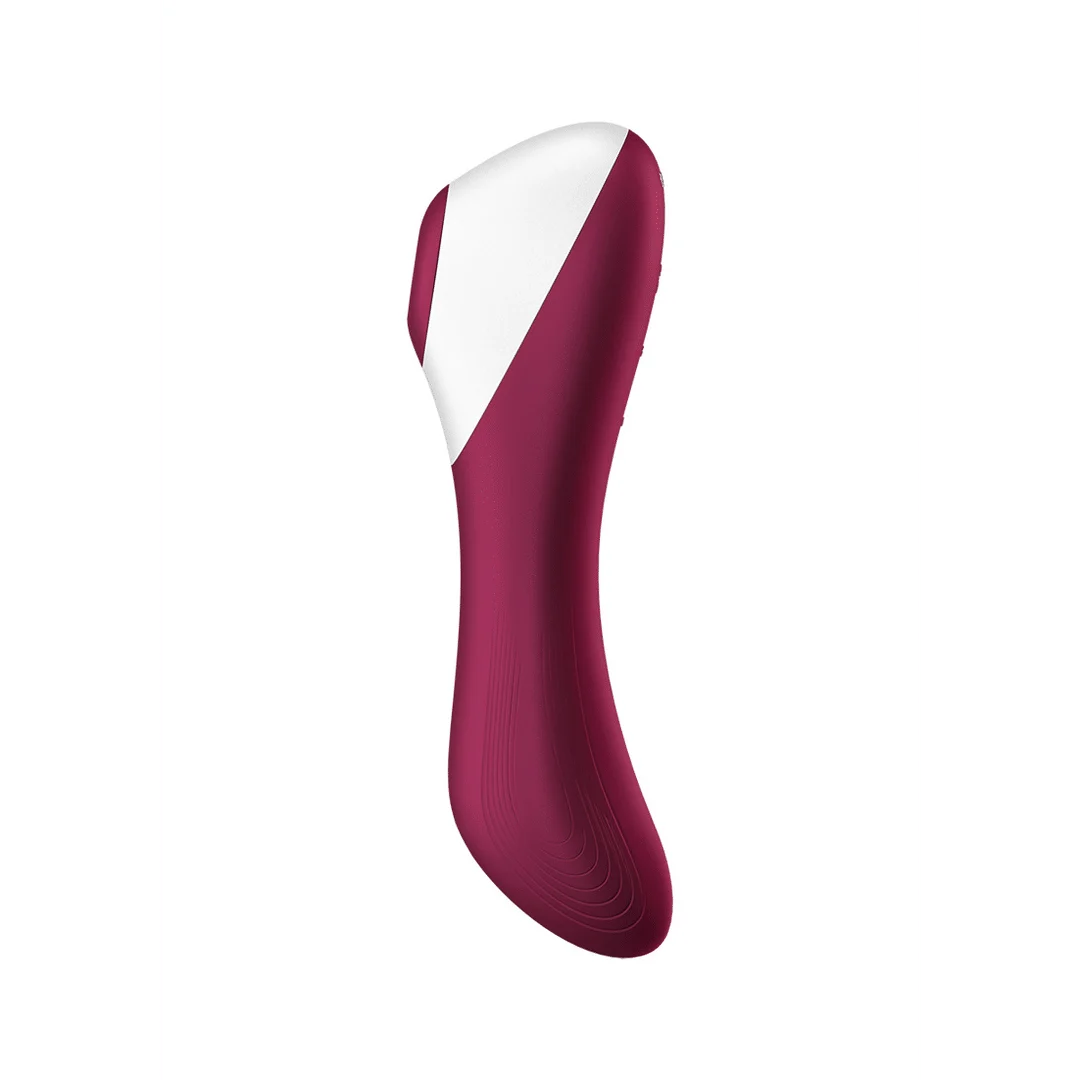 Vibratore a pressione dell’aria Satisfyer, vibratore per il punto G, Dual Crush, vibratore doppio inseribile a pressione dell’aria, rosso vino Satisfyer - immagine 2