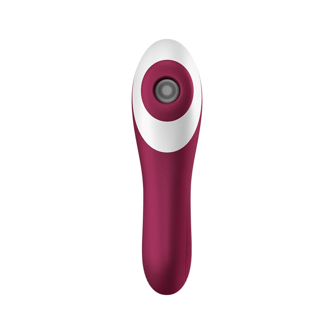 Vibratore a pressione dell’aria Satisfyer, vibratore per il punto G, Dual Crush, vibratore doppio inseribile a pressione dell’aria, rosso vino Satisfyer - immagine 3