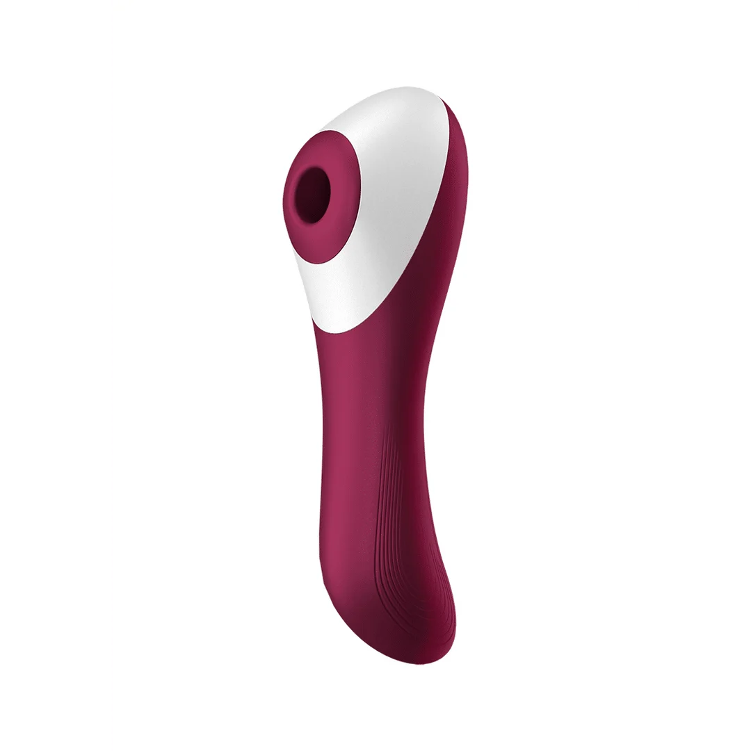Vibratore a pressione dell’aria Satisfyer, vibratore per il punto G, Dual Crush, vibratore doppio inseribile a pressione dell’aria, rosso vino Satisfyer - immagine 5