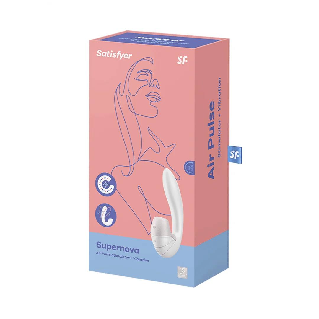 Vibratore a pressione dell’aria Satisfyer, vibratore doppio, Supernova, vibratore doppio inseribile a impulsi d’aria, vecchio Satisfyer - immagine 4