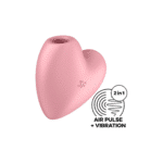 Satisfyer vibratore a pressione d’aria – Stimolatore clitorideo – Cutie Heart - Air Pulse Stimulator e vibrazione - Satisfyer color crema - immagine 5