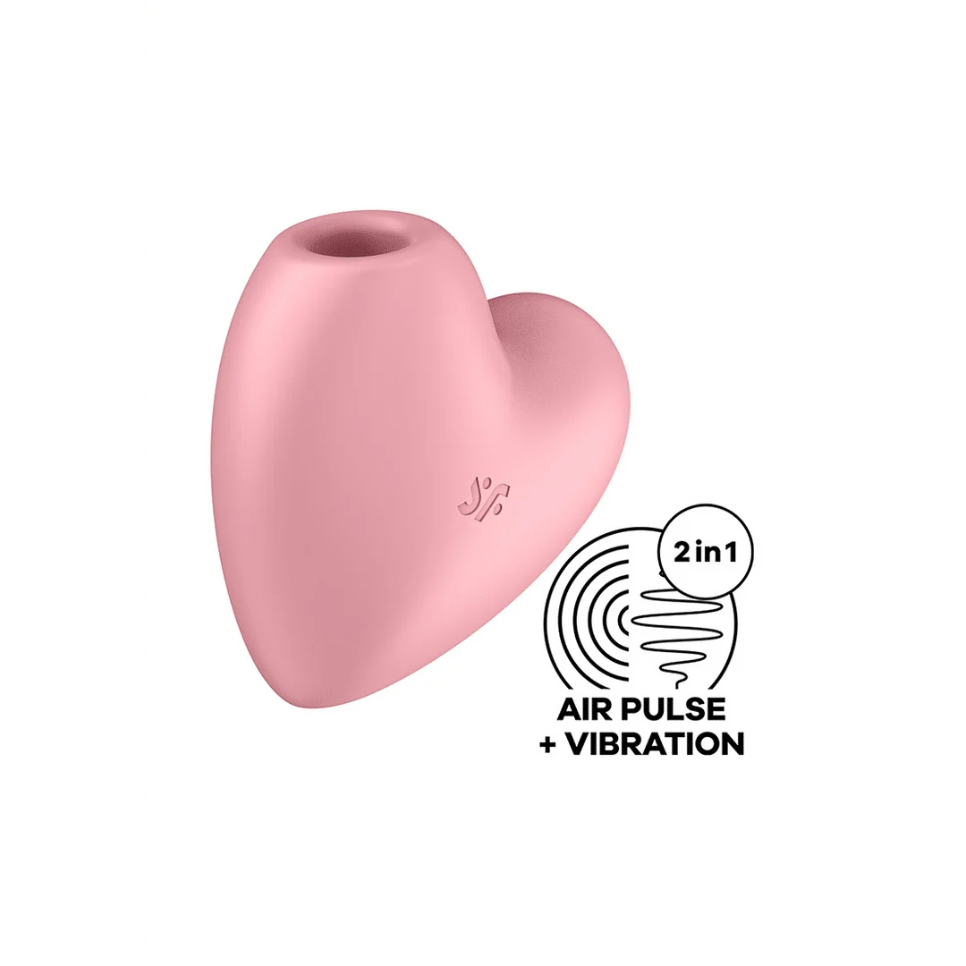 Satisfyer vibratore a pressione d’aria – Stimolatore clitorideo – Cutie Heart - Air Pulse Stimulator e vibrazione - Satisfyer color crema - immagine 5