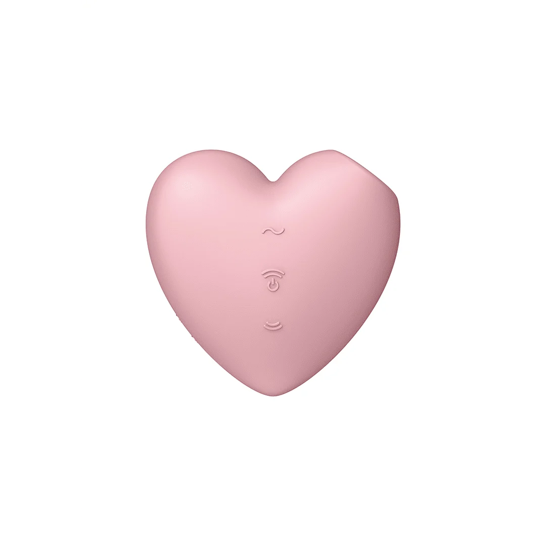 Satisfyer vibratore a pressione d’aria – Stimolatore clitorideo – Cutie Heart - Air Pulse Stimulator e vibrazione - Satisfyer color crema - immagine 4