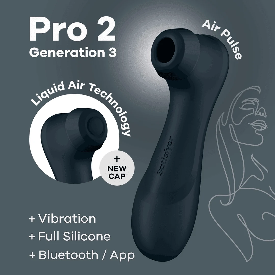 Satisfyer Pro 2 Generation 3 con Liquid Air e app Connect nero - immagine 12