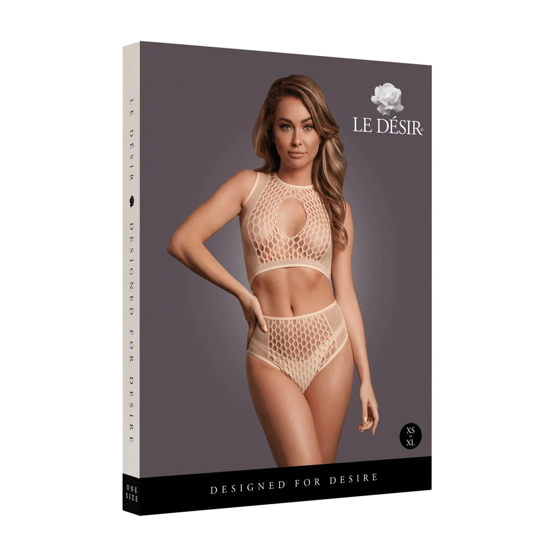 Completo lingerie con dettagli in rete e apertura a goccia per valorizzare le curve - LIN - immagine 19