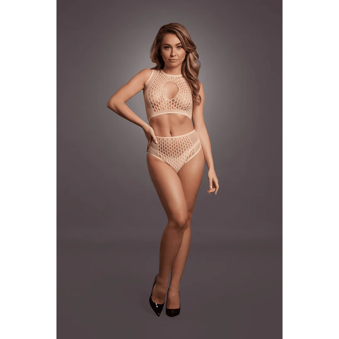Completo lingerie con dettagli in rete e apertura a goccia per valorizzare le curve - LIN - immagine 22