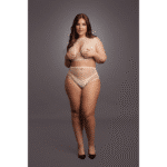 Completo lingerie con dettagli in rete e apertura a goccia per valorizzare le curve - LIN - immagine 4