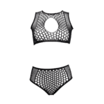 Completo lingerie con dettagli in rete e apertura a goccia per valorizzare le curve - LIN - immagine 36