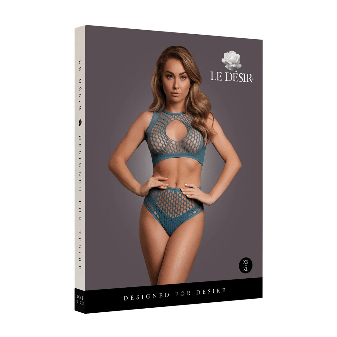 Completo lingerie con dettagli in rete e apertura a goccia per valorizzare le curve - LIN - immagine 25
