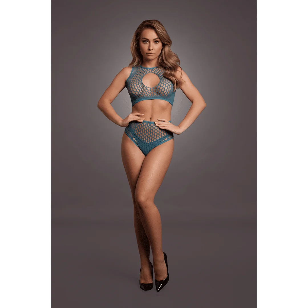 Completo lingerie con dettagli in rete e apertura a goccia per valorizzare le curve - LIN - immagine 28