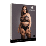 Completo di lingerie sexy con scollo halter e rete, per una silhouette seducente – LIN - immagine 7