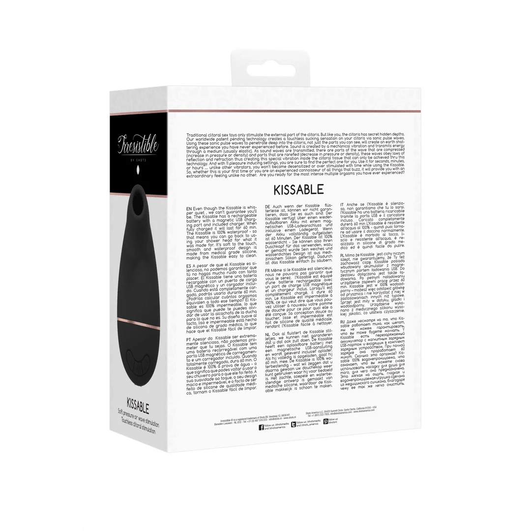 Vibratore per il clitoride con tecnologia Touchless Airwave – tester Irresistible by Shots - immagine 8