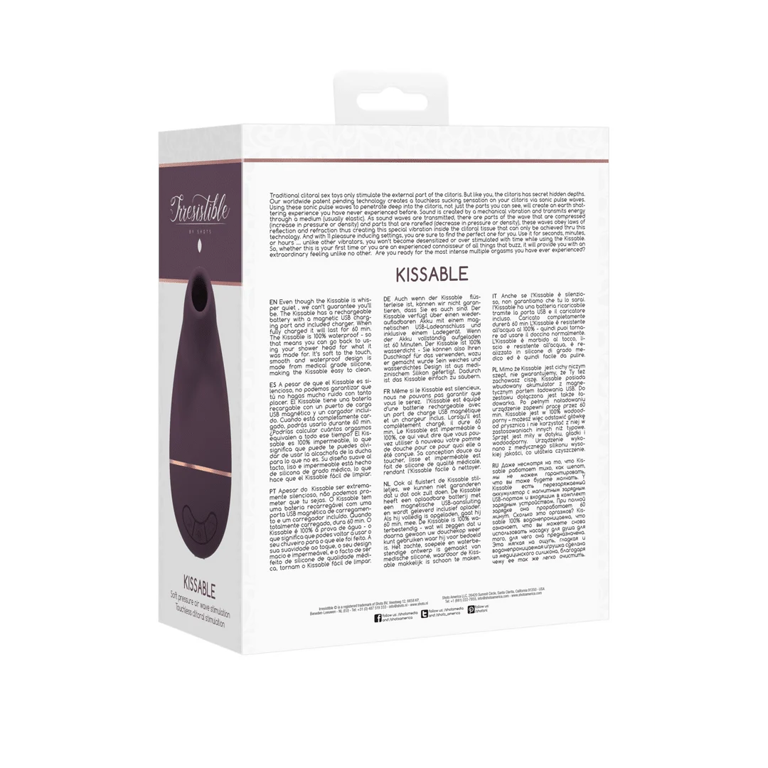 Vibratore per il clitoride con tecnologia Touchless Airwave – tester Irresistible by Shots - immagine 20