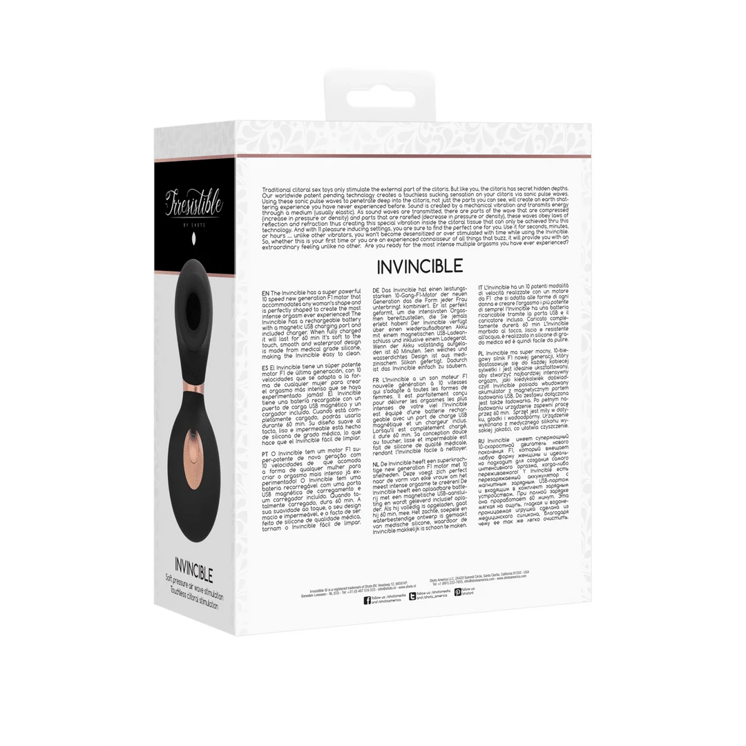 Vibratore a pressione d’aria | Stimolatore clitorideo | Invincibile: vibratore Air Pulse Irresistible by Shots - immagine 2
