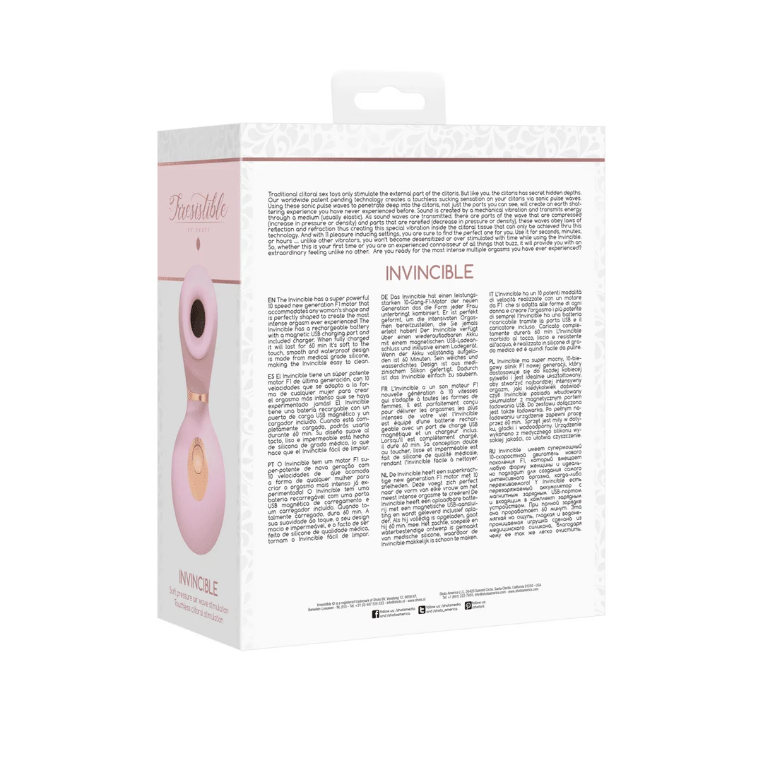 Vibratore a pressione d’aria | Stimolatore clitorideo | Invincibile: vibratore Air Pulse Irresistible by Shots - immagine 8