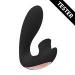 Vibratore per il punto G con 10 modalità di vibrazione – Tester nero Irresistible by Shots - immagine 5