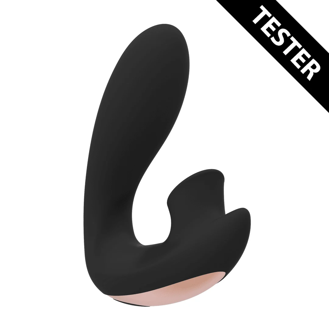 Vibratore per il punto G con 10 modalità di vibrazione – Tester nero Irresistible by Shots - immagine 5