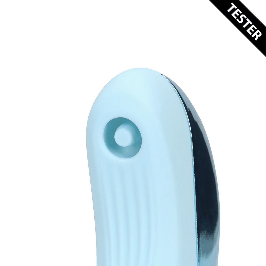 Vibratore per il clitoride con stimolazione a onde di pressione – Arctic Blue Loveline by Shots - immagine 3
