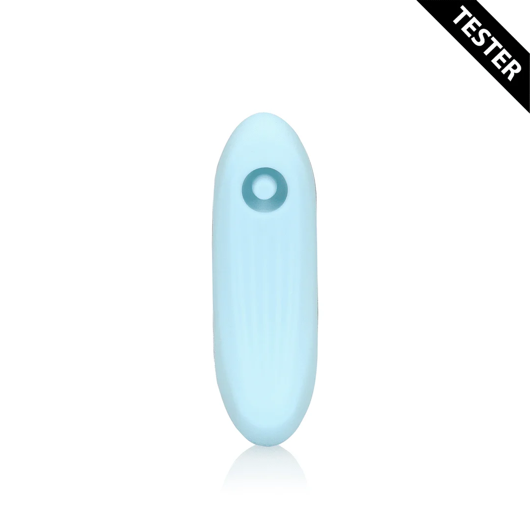 LOVE100BLUTEST-5 Vibratore per il clitoride con stimolazione a onde di pressione – Arctic Blue Loveline by Shots - immagine 1