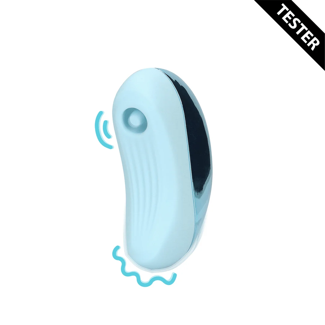 Vibratore per il clitoride con stimolazione a onde di pressione – Arctic Blue Loveline by Shots - immagine 5