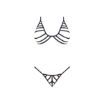 Set nero con reggiseno, perizoma a G e fasce - immagine 16