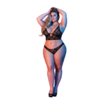 Bralette e slip in pizzo Magic Silk, nero, 2X - immagine 6