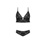 Bralette e slip in pizzo Magic Silk, nero, 2X - immagine 10