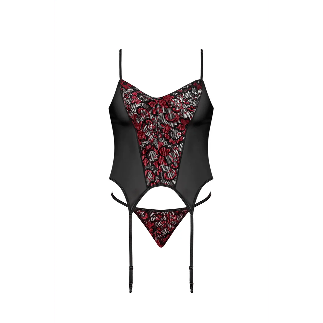 Set di giarrettiere in pizzo dal look romantico per silhouette curvy – Exposed - immagine 4