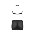 Top halter e minigonna in mesh a pois Magic Silk - immagine 5