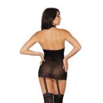 Dreamgirl Sheer Garter Dress, taglia unica, nero