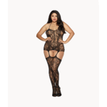 Bodystocking a rete con reggicalze per un look lingerie curvy | Dreamgirl - immagine 2