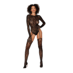 Body stocking a rete con guanti senza dita per un look curvy - Dreamgirl - immagine 4
