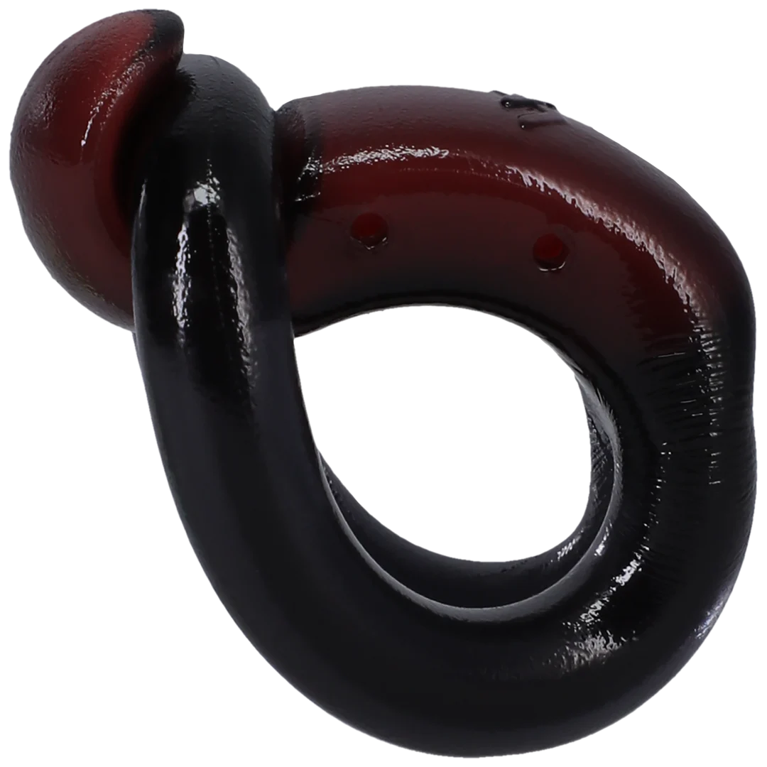 Anello per il pene non vibrante con design asimmetrico a gancio e asola, espositore da 4 pezzi - immagine 6