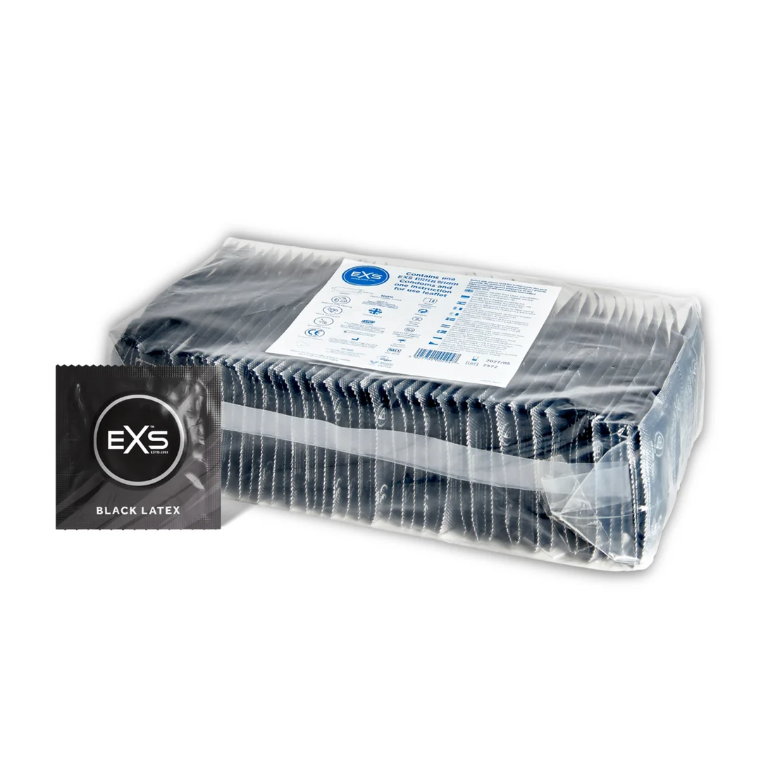 Preservativi in lattice EXS Black, 100 pezzi - immagine 3