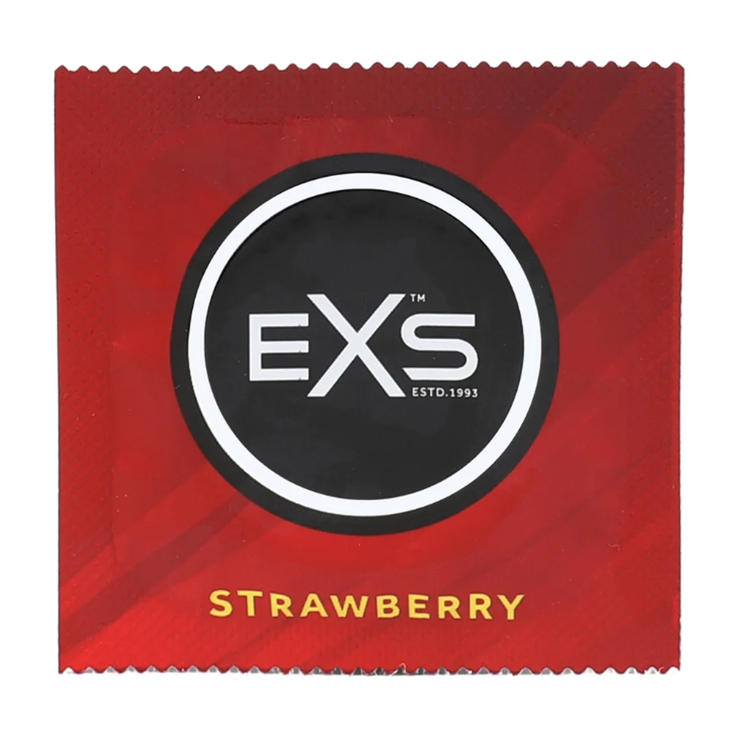 Preservativi EXS alla fragola, 100 pezzi