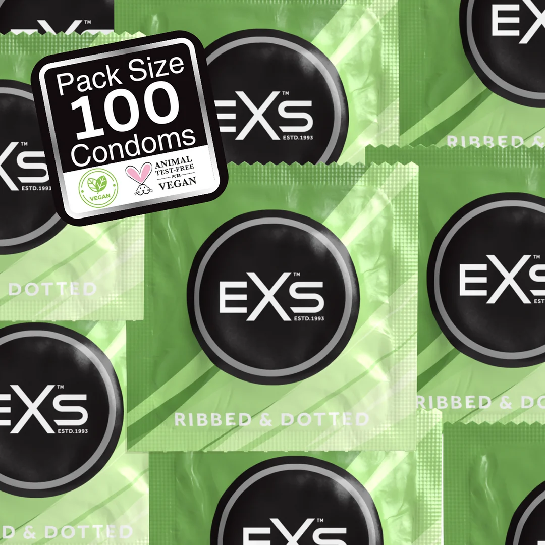 Preservativi EXS Ribbed and Dotted, 100 pezzi - immagine 4