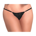 Slip Mapalé con apertura a goccia in pizzo, M/L, nero - immagine 2