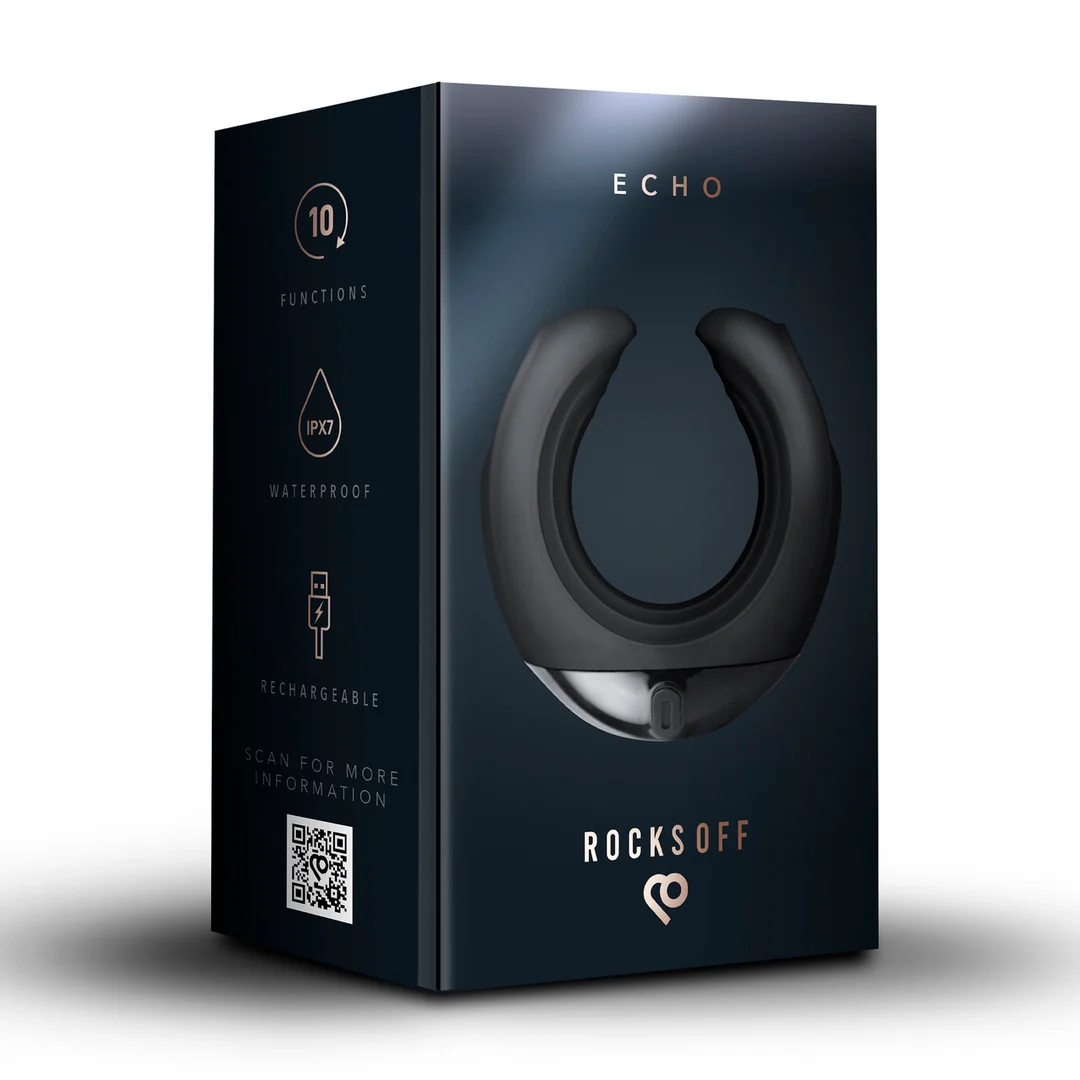 10ECHOBK-2 Masturbatore a C vibrante Rocks Off Echo - immagine 1