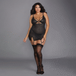 Slip con reggicalze Dreamgirl a rete - immagine 2