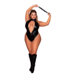 Dreamgirl Faux Halter Teddy con Flogger - immagine 2