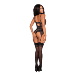 Set con reggicalze in pizzo e vestibilità seducente per le curve, Dreamgirls - immagine 7