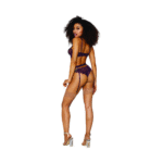Completo lingerie reggicalze con catene dorate per un look sensuale, SexyPlus - immagine 3