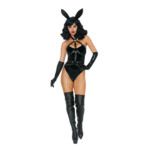 Costume lingerie per gioco di ruolo con imbracatura da coniglietta, per un look da festa seducente – LIN - immagine 2