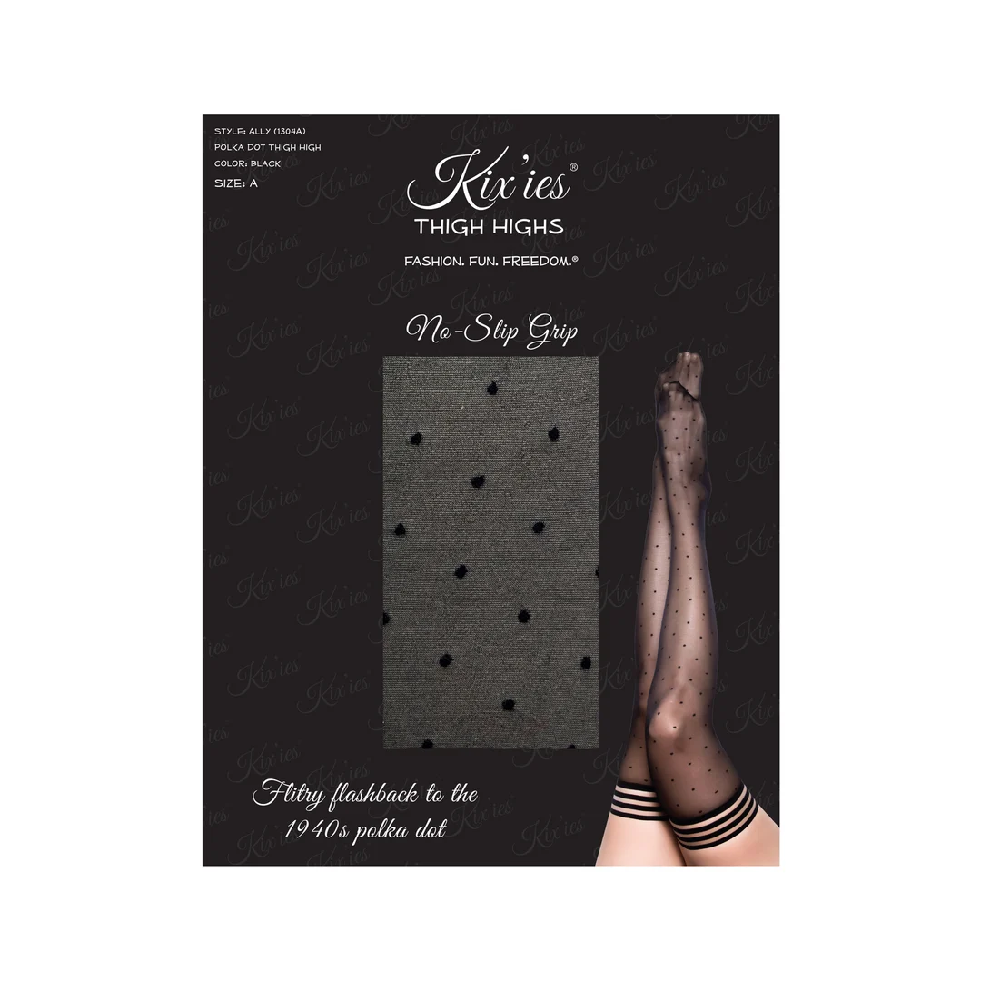 1304A-BLK-2 Calze sopra la coscia Kix'ies Ally - immagine 1