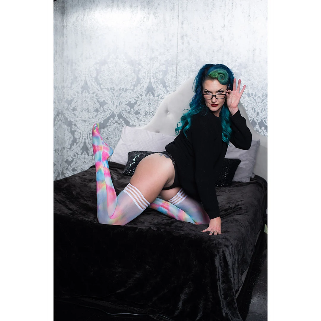 Calze arcobaleno sopra la coscia Gilly - immagine 2