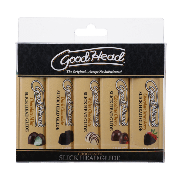 Doc Johnson GoodHead lubrificante al gusto di cioccolato, confezione da 5
