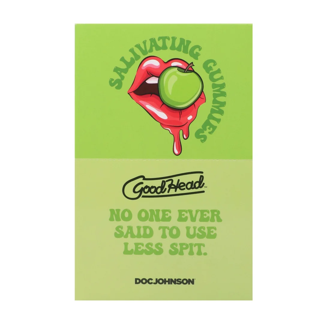 Gommose stimolanti della salivazione al gusto di mela verde, espositore da 24 pezzi, 12 gr, Goodhead - immagine 3