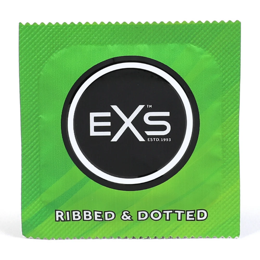 Preservativi EXS 3 in 1 ribbed, dotted e flared, 144 pezzi